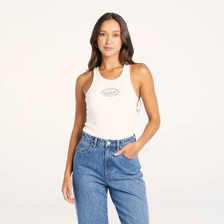 Lenny Longline Tank - Serpent White