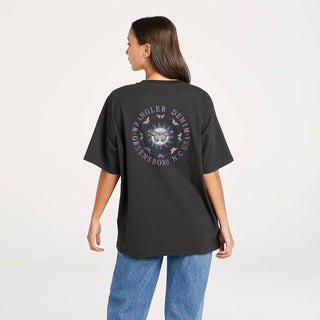 Boxy Slouch Tee - Butterfly Black