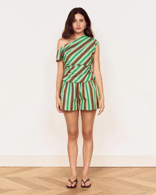 Rue Stripe Assym Top - Multi