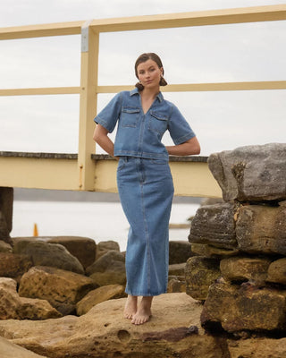 Alden Denim Maxi Skirt