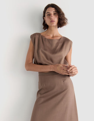 Willa Bubble Top - Truffle