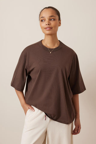 Luna Relaxed tee - Brunette