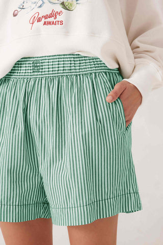 Mila Short/Kelly Green Wht Stripe