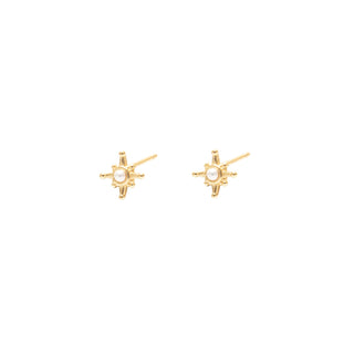 POLE PEARL STUDS - GOLD