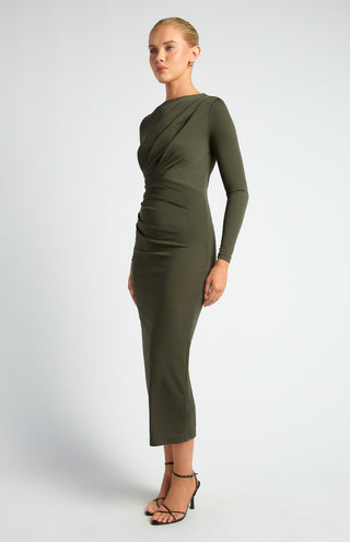 Isla Midi Dress - Khaki