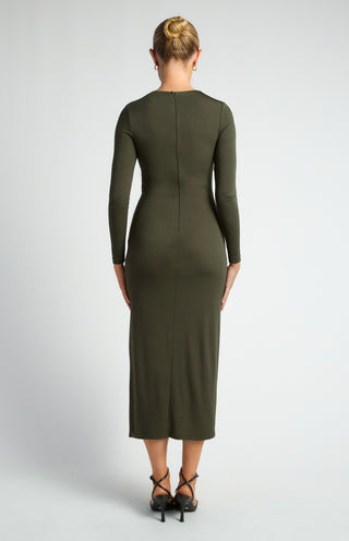 Isla Midi Dress - Khaki