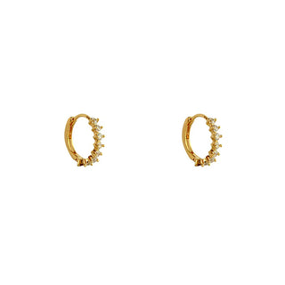 Sonia Crystal Huggies - Gold