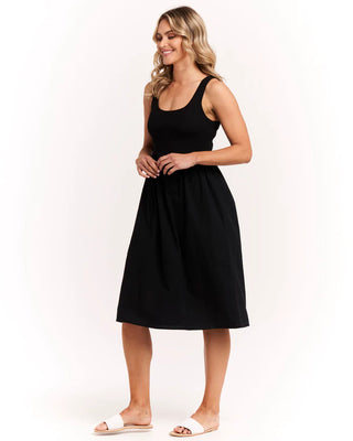 VIENNA SLEEVELESS DRESS - BLACK