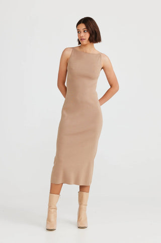 ASTRID DRESS - TAUPE