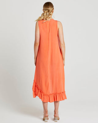 END OF TIME DRESS - NEON PEACH