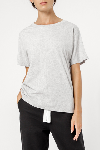 FRANKIE BOYFRIEND TEE GREY MARLE